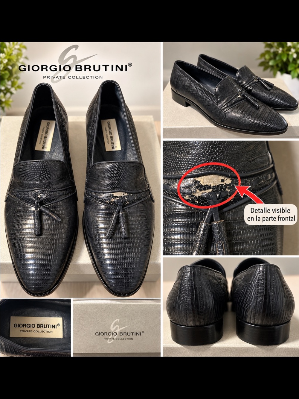 Giorgio Brutini Private Collection Navy Blue Tassel Loafers Men’s Dress Shoes